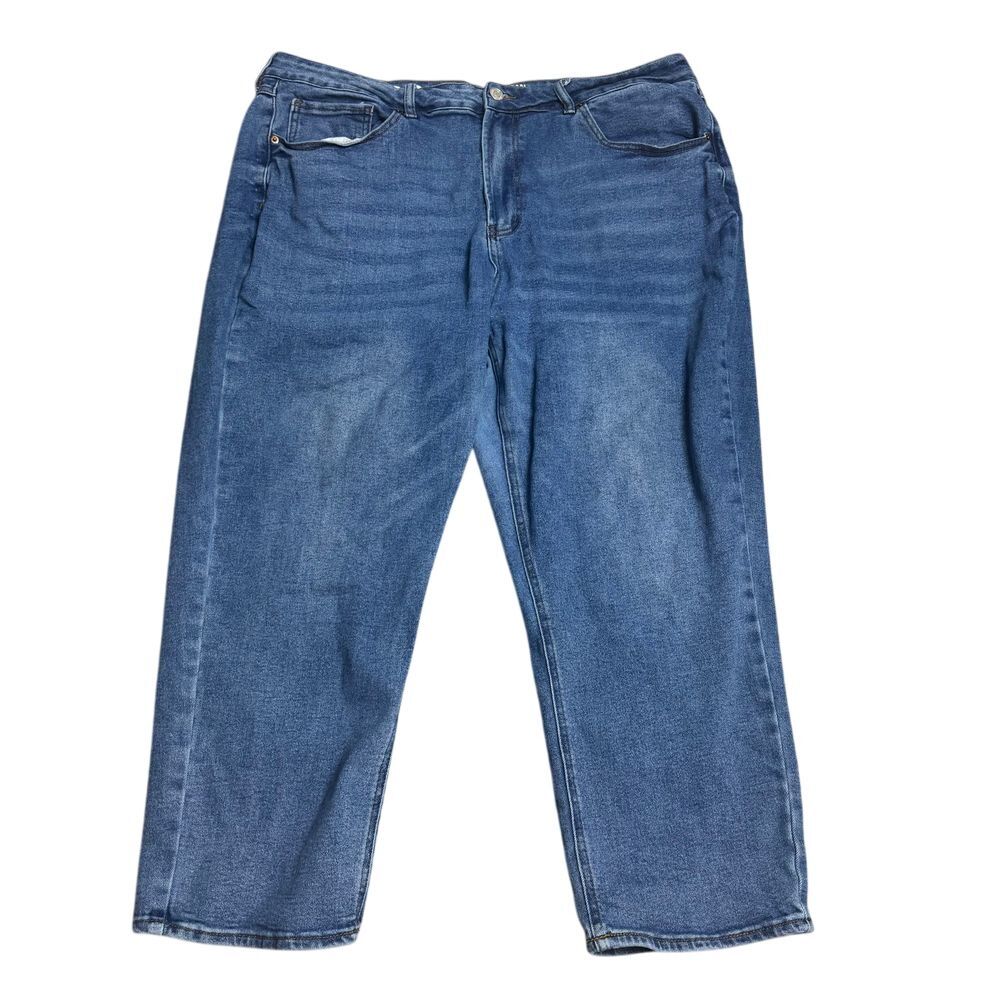 S.O.N.G. Women's Plus‎ Size 22 Blue Classic High Rise Mom Jeans
